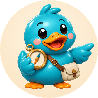 Waddles, RestMap’s duck mascot, ready for a road trip.